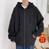 Casaco Cardigã Masculino de Manga Longa para Outono e Inverno com Forro de Lã Casual