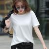 Body para mujer, verano 2021, nuevo estilo coreano, camiseta brillante, seda de hielo, suelta, versátil, talla grande, manga corta, top con lentejuelas