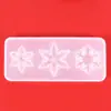 Molde de resina de cristal DIY Pingente de floco de neve de Natal com furo Molde Ornamento de chapéu de árvore de Natal Molde de silicone