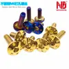 Tornillos de Comercio Exterior Transfronterizo Recubiertos de Titanio con Cabeza Hexagonal y Perforación para Tornillos de Motocicleta Modificación Y15Zr Tornillos M615/20 con Recubrimiento de Titanio