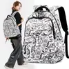 Mochila Escolar Natural para Meninas do Ensino Fundamental, Mochila Versátil de Aparência Elegante para Alunos do Ensino Fundamental II e Médio, Mochila de Grande Capacidade