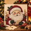 Brinquedo de Encaixar Árvore de Natal Enfeite Decoração Acrílico Madeira Pintura Diamante Artesanal DIY Etiqueta Pendurável Enfeite