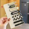 Horquilla para el cabello para mujer, estilo celebrante de Internet, con diseño de cuadros y pinza lateral, pequeña, para sombreros, flequillo, horquilla sin costuras, para cabello roto, accesorios para el cabello con diseño de pico de pato.