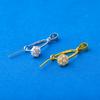 Clip de Hebilla Ping An de Plata Esterlina S925 DIY Simple Calcedonia Cera de Miel Hebilla Colgante Hebilla Cristal Jade Ping An Hebilla de Jade