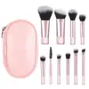 10 Piezas de Brochas de Maquillaje de Viaje con Estuche