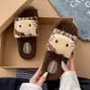 Novas Pantufas Peludas com Estampa de Leopardo para Mulheres Fofas de Outono e Inverno para Casa Internas Antiderrapantes de Algodão para Mulheres Atacado de Supermercado