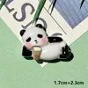 Accesorios de Resina para Manualidades de Dibujos Animados Joyería Lindo Panda Rojo Pegamento de Crema Pasador Funda para Teléfono Móvil Hebilla de Zapato Llavero