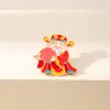 Broche Metálico Estilo Chino Dios de la Riqueza Cinco Bendiciones Rojo Festivo Año Nuevo Dios de la Riqueza Fortuna, Prosperidad, Longevidad Bolsa de Buena Suerte Decoración