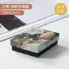 Caja de joyería china estilo lujo inspirada en la pintura a tinta, caja de embalaje para anillos, collares y pendientes, completa con una bolsa de tela a juego y caja de regalo.