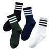 Calcetines de tubo medio de tres barras para primavera y otoño, calcetines deportivos de moda para hombres y mujeres, calcetines de estudiante de tendencia tiburón de todo fósforo en blanco y negro