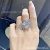 Vanjia Banhado a Ouro 18K Trevo da Sorte Pétala Trevo Completo com Diamante Corrente para Clavícula Pingente de Flor Única Anel de Flor Estilo Ins