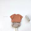 Ins Corea del Sur Mismo Estilo Ropa Infantil Verano Bebé Sencilla Cómoda Estilo Occidental Camiseta Casual Cómoda