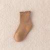 Calcetines de Invierno para Niñas con Forro de Felpa, Engrosados, Borde de Encaje, Calcetines Resistentes al Frío hasta la Mitad de la Pantorrilla, Estilo Coreano, Calcetines Cálidos de Rizo para Bebé