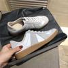 Nuevos zapatos de entrenamiento alemanes de cuero genuino con cordones, zapatos casuales de una sola capa para mujer, zapatillas de otoño 2024 para mujer, zapatos de piel de vaca para mujer que combinan con todo.