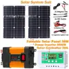 Panel solar 50W portátil almacenamiento de energía para exteriores sistema solar set inversor 4000W controlador