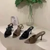 Sandalias de Verano de Nicho 2025 con Hebilla de Metal, Punta Fina, Estilo de Moda Nuevo, Tacones Altos Estilo Francés de Punta Abierta