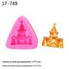 Nova Forma de Silicone em Formato de Castelo de Princesa Dobrável Açúcar Chocolate Decoração de Bolo Estilo Europeu Cola Gota Argila Cerâmica Macia Acessórios