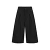 Pantalones cropped de pierna ancha plisados, limpios y que sientan bien, para hombre, tendencia de verano para parejas, nuevo estilo de nicho, pantalones casuales de longitud media para mujer