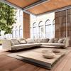 Sofá Exterior Ocio Impermeable Protección Solar Habitación Patio Terraza Diseñador Balcón Madera Maciza Mimbre Sofá Muebles