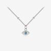 Andywen Colgante Largo de Plata de Ley S925 Ojo de Caballo Piedra Azul 2022 Nuevo Estilo Japonés y Coreano Cuentas de Amazon Ins
