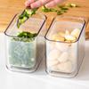 Caja de Almacenamiento para Refrigerador para Cebolletas, Jengibre y Ajo; Caja sellada de grado alimenticio para cocina del hogar; Herramienta para Preparación de Alimentos; Caja de Almacenamiento con Drenaje