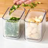 Caja de Almacenamiento para Cebolla, Jengibre y Ajo para Cocina Casera y Refrigerador, Contenedor Sellado de Grado Alimenticio, Herramienta de Preparación de Alimentos, Caja de Almacenamiento con Drenaje