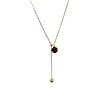 Collar coreano Maillard ojo de tigre para clavícula Cadena larga para suéter de otoño e invierno 2025 Collar retro personalizado de alta gama