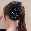 Moño Escape Princesa Pinza de Agarre Doble Cara Negro Pasador de Pelo de Alto Sentido Parte Trasera Cabeza Pinza de Tiburón Accesorios para el Cabello Sombrerería Venta al por Mayor