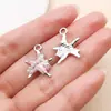 Colgante Charm Estrella de Mar Concha Perla Falsa Color K Blanco Aleación de Zinc para Pulsera Collar Accesorios de Joyería