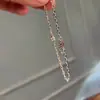 Pulsera Lingling Heartbeat de Lujo Ligero con Burbuja y un Solo Diamante, Estilo Coreano de Gama Alta, Sencillo, Ins, Nicho, Diseño Exquisito, Joyería de Mano