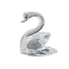 Cisne de cristal al por mayor en stock en rosa y blanco con cuello sólido, decoración del hogar, regalo del Día de San Valentín, cisne de cristal