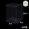 Caja Transparente de PVC Caja Plegable de Plástico Caja de Regalo Cuadrada Hecha a Mano con Tapa Caja de Plástico Set de Mascotas Plano Cuadrado Largo