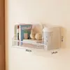 Cabide para Roupas de Banheiro Banheiro Vaso Sanitário Prateleira de Armazenamento Multifuncional Montada na Parede Sem Furos Porta Toalha de Banho Papel
