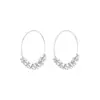 Pendientes de Aro Sencillos con Perlas de Diamantes Brillantes para Mujer, Diseño de Nicho con un Toque de Lujo, Pendientes de Celebridad de Internet, Nuevos Accesorios para Orejas Más Vendidos 2025