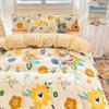 Conjunto de Colcha Estampada Simples de Quatro Peças Roupa de Cama de Verão Cama de Solteiro Dormitório de Estudante Conjunto de Três Peças Estilo Ins