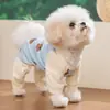 Body de Cuatro Patas con Estampado de Oso de Dibujos Animados para Primavera y Verano, para Perros Pequeños, Bichón, Teddy, Ropa para Mascotas, Ropa para Perros, Ropa para Gatos