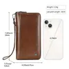 Bolso de Mano Clutch de Cuero Genuino Transfronterizo de Gran Capacidad con Múltiples Ranuras para Tarjetas Billetera Larga de Negocios de Gama Alta Billetera de Cuero para Hombre