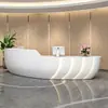 Empresa de Tintas de Fibra de Vidro Recepção Principal Balcão de Recepção Formato Especial Salão de Beleza Médica Balcão de Caixa Bar Curvo