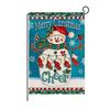 Bandera navideña de lino para jardín transfronteriza de Amazon, con estampado de árbol de Navidad y letras a cuadros, decorativa para patio al aire libre.