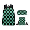 Animação 3D Cross-border do que você bonito Blade Schoolbag Crossbody Bag Pencil Bag Mochila de personagem impressa de três peças