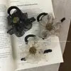 Malla para Cabello Semiatado Clip de Girasol con Pedrería 2025 Nuevo Pasador Parte Trasera de la Cabeza Elegante de Alta Gama Elegante Tocado