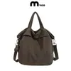 Bolso Cruzado Ligero Casual Estilo Japonés Bolso de Hombro Personalizable para Mujer Impermeable Ropa de Trabajo Color Sólido Versátil Nylon Nicho