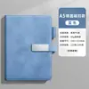 Cuaderno A5 con impresión de logotipo, adecuado para uso empresarial, como regalo, con tapa blanda engrosada, diseño elegante y cierre de hebilla; viene en una caja de regalo