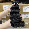 Extensões de Cabelo Humano Soltas Onduladas Profundas em Pacotes para Mulheres Peruca de Exportação de Cabelo Humano em Estoque