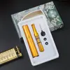 Qihao Porta-cigarrillos Metálico tipo Bala 5.2mm Delgado Filtro Desmontable Fácil de Limpiar Portátil Set de Porta-cigarrillos