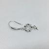 Ganchos para Orejas con Circonita Microincrustada con Accesorios de Pendientes de Perla, Chapado en Oro Kc con Galvanoplastia Conservante del Color, Ganchos Largos para Orejas con Diamantes