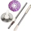 Palo para Mopa Giratoria, Accesorios para Mopa Telescópica Perezosa, Palo para Mopa Grueso y Largo de Acero Inoxidable Lavable a Mano, Mopa que Ahorra Esfuerzo