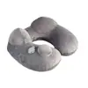 Almohada Inflable en Forma de U Doble Joroba Inflable a Presión Almacenable para Viaje Almohada para Avión Almohada para Siesta en la Oficina Soporte para el Cuello