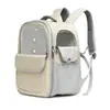 Mochila portátil para mascotas para gatos y perros pequeños, bolsa de viaje para mascotas transpirable de gran capacidad con doble hombro