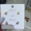 Brincos de pino de metal europeus e americanos dourados prateados gota d'água feijãozinho design simples brincos estilo frio elegante brincos versáteis